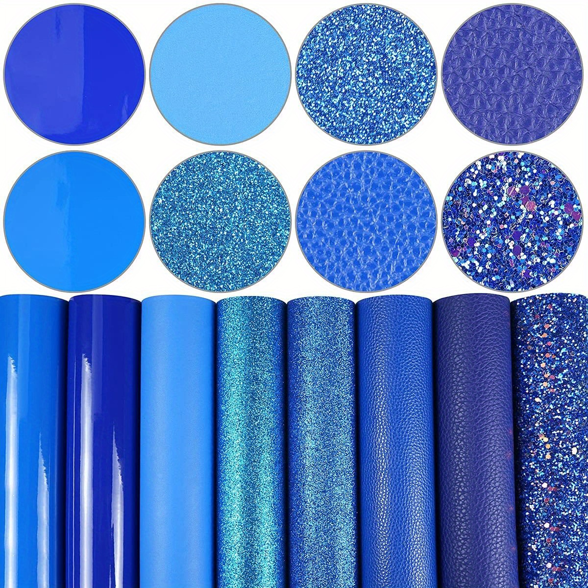 Royal Blue Glitter Adhesive Foam Circles