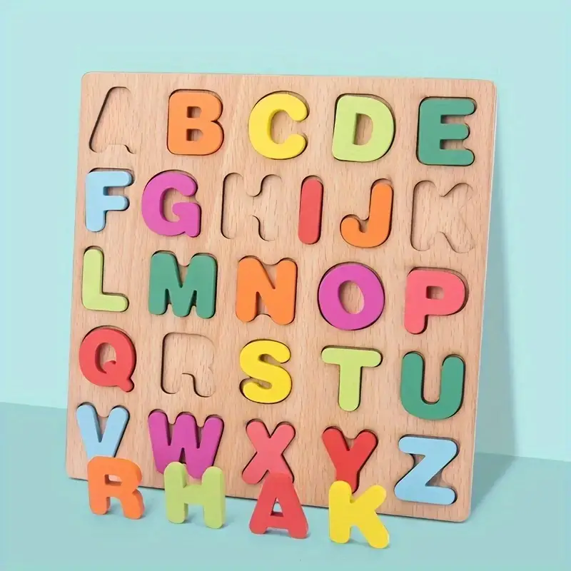 20cm 7 9in wooden puzzle board game alphabet numbers shapes matching for kids montessori toys for children gifts perfect educational gift halloween thanksgiving day christmas gift details 1