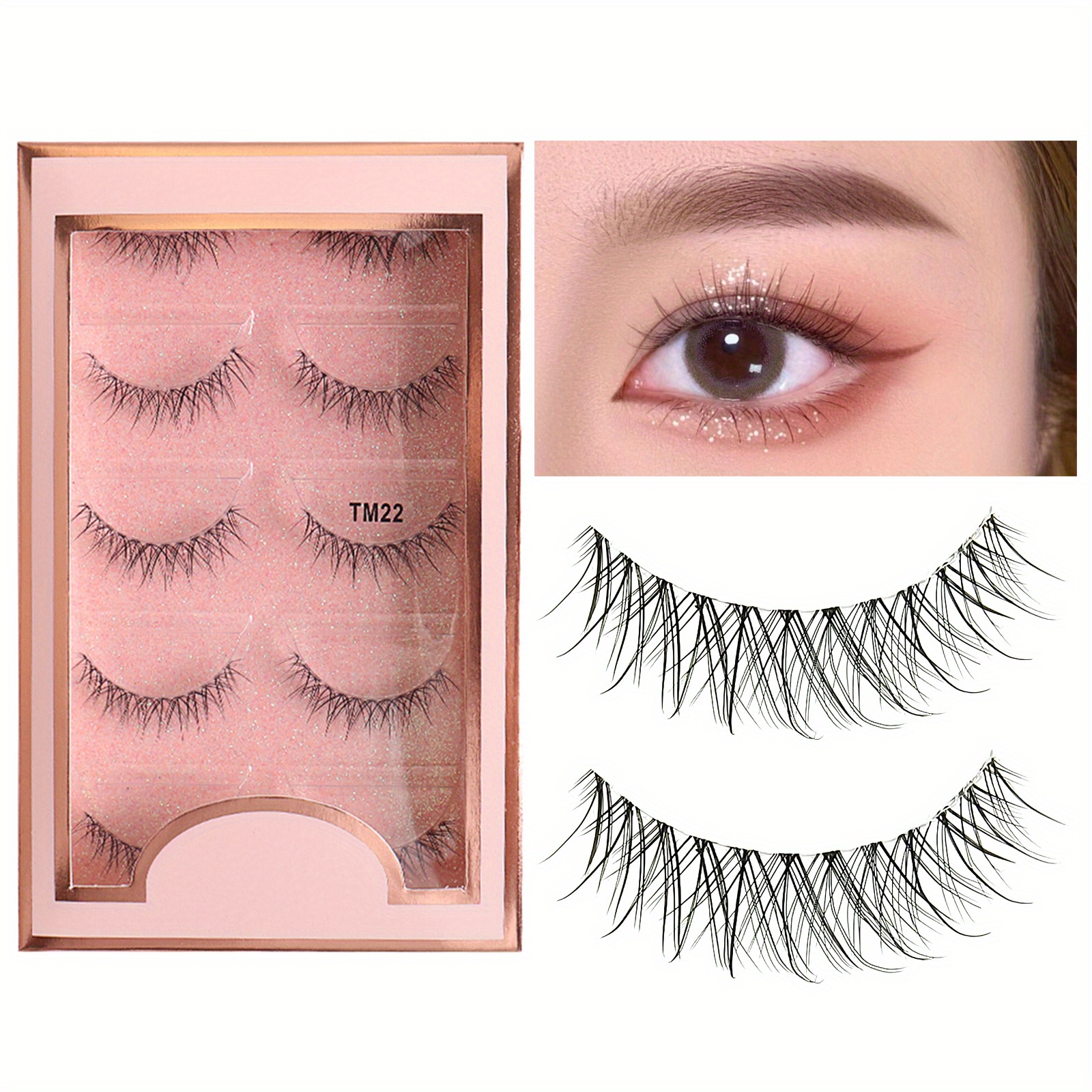 Manga Lashes, Clear Band Anime Lashes, Spiky Anime False Eyelashes