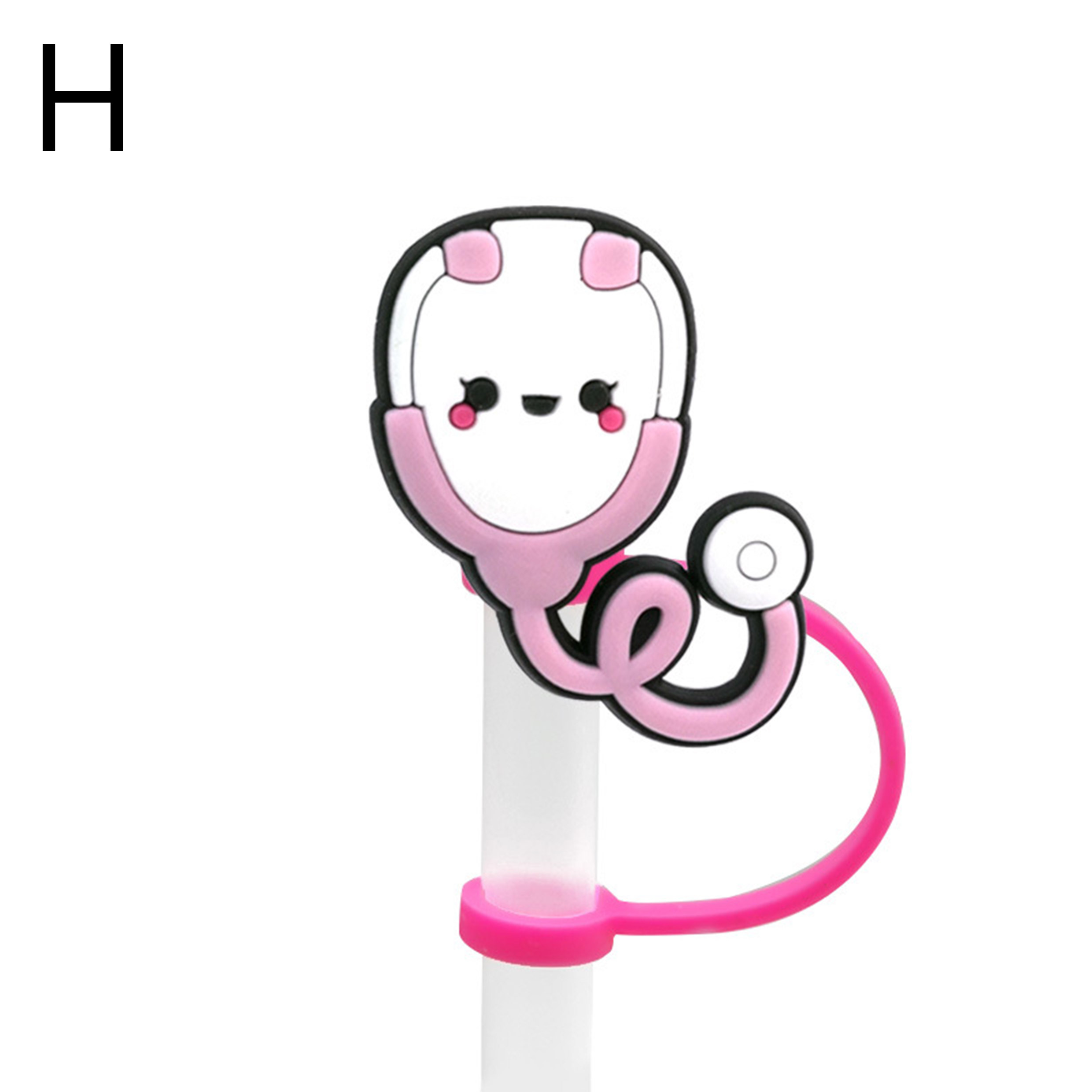 Portable Medical Nursing Series Silicone Straw Plugs, Cute Cartoon  Dustproof Reusable Straw Cover, Cup Decoration Accessories - Temu