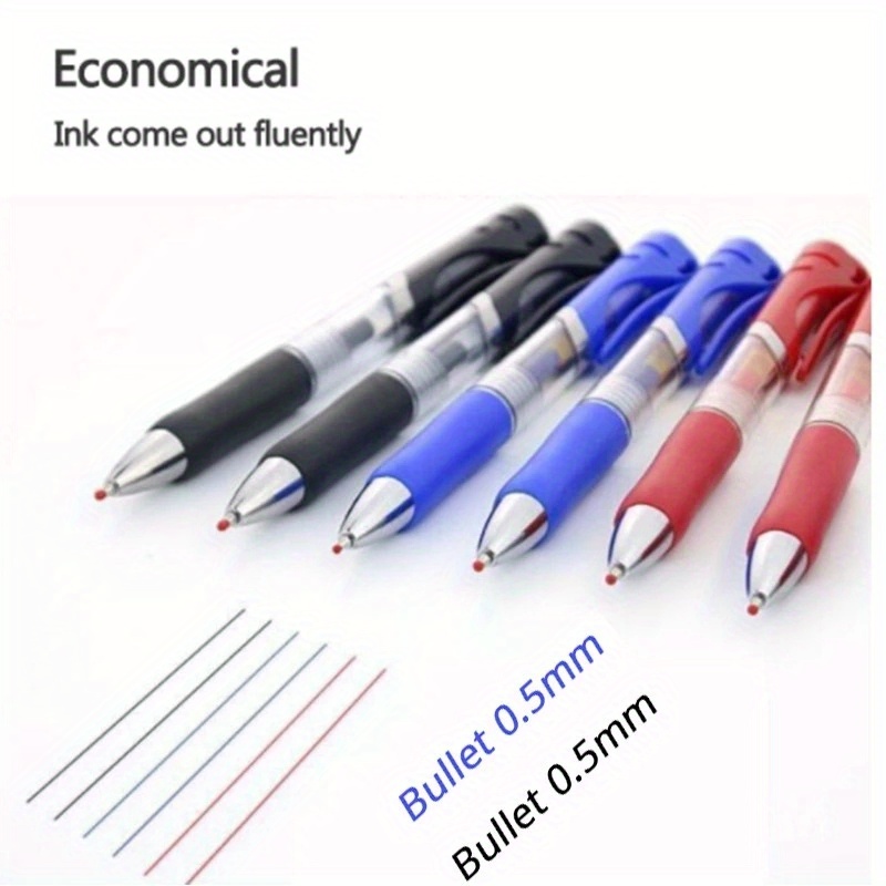 3pcs Pens 20pcs Refills Retractable Ballpoint Pen Large Capacity 0 5mm