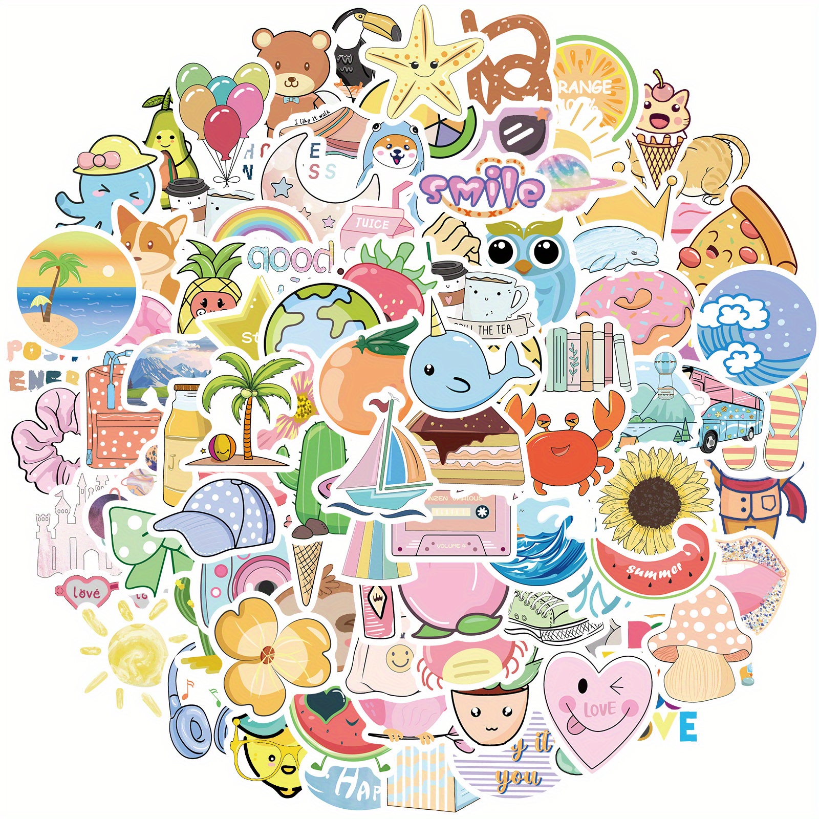 Cute Animal Stickers, Vinyl Stickers, Colorful Waterproof Stickers For  Water Bottles, Skateboards Notebooks, Laptop Stickers Adults Christmas  、halloween 、thanksgiving Gifts - Temu Sweden