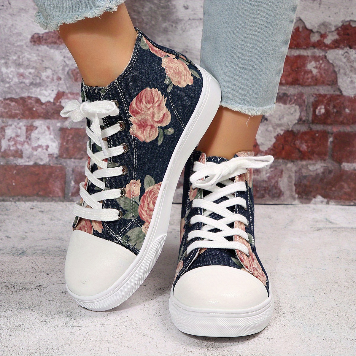 Floral Canvas Shoes Women 2023 Spring New Shallow 36-43, 48% OFF