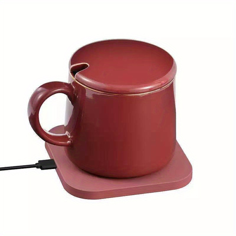 Coffee Mug With Electric Thermal Cup Base USB Color - متجر اختياري