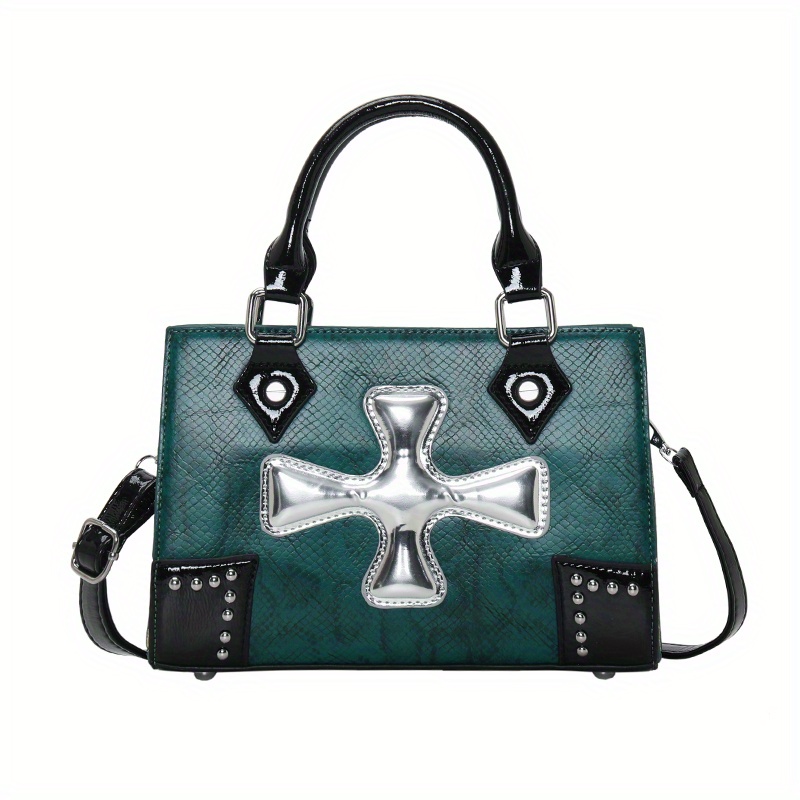 Y2k Snake Pattern Shoulder Bag, Gothic Retro Pu Leather Crossbody