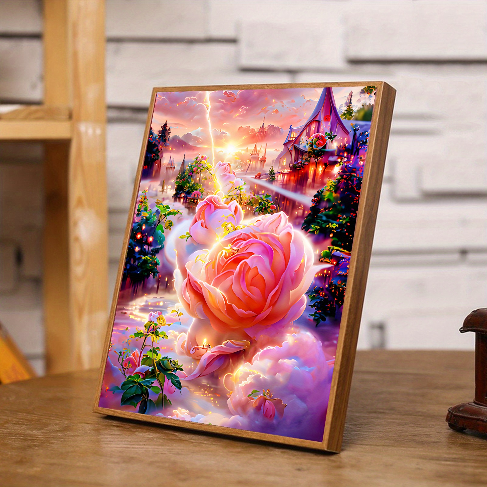 5d Diy Landscape Diamond Painting Flowers Mysterious World - Temu