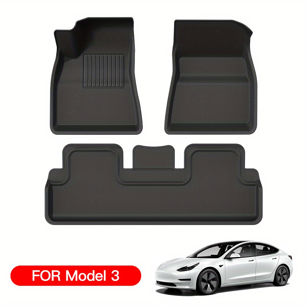 All-Weather Waterproof Heavy Duty 4D Floor Mats for Tesla Model 3