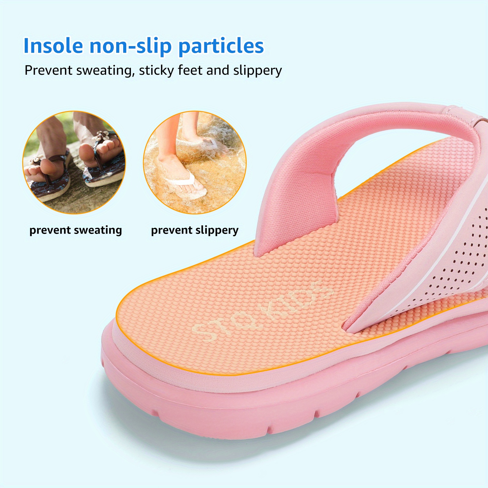 stq youngsterss flip flops non slip comfortable eva beach sandals with black strap ideal for summer activities Product details 15