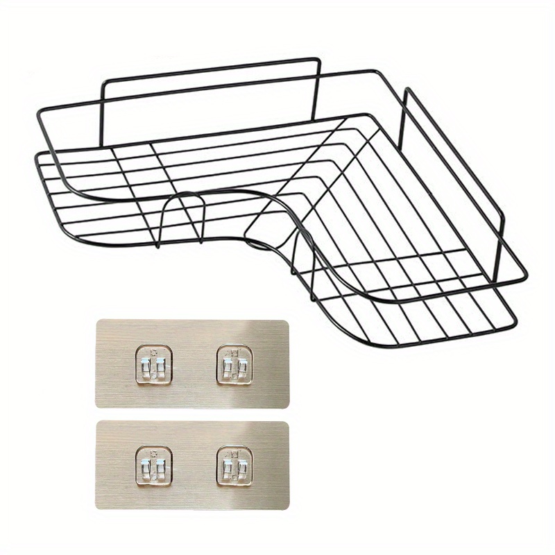 Dropship Bathroom Shelf Punch Free Multi-function Triangle Corner Toilet  Wall Mounted Iron Toilet Shelf Wholesale to Sell Online at a Lower Price