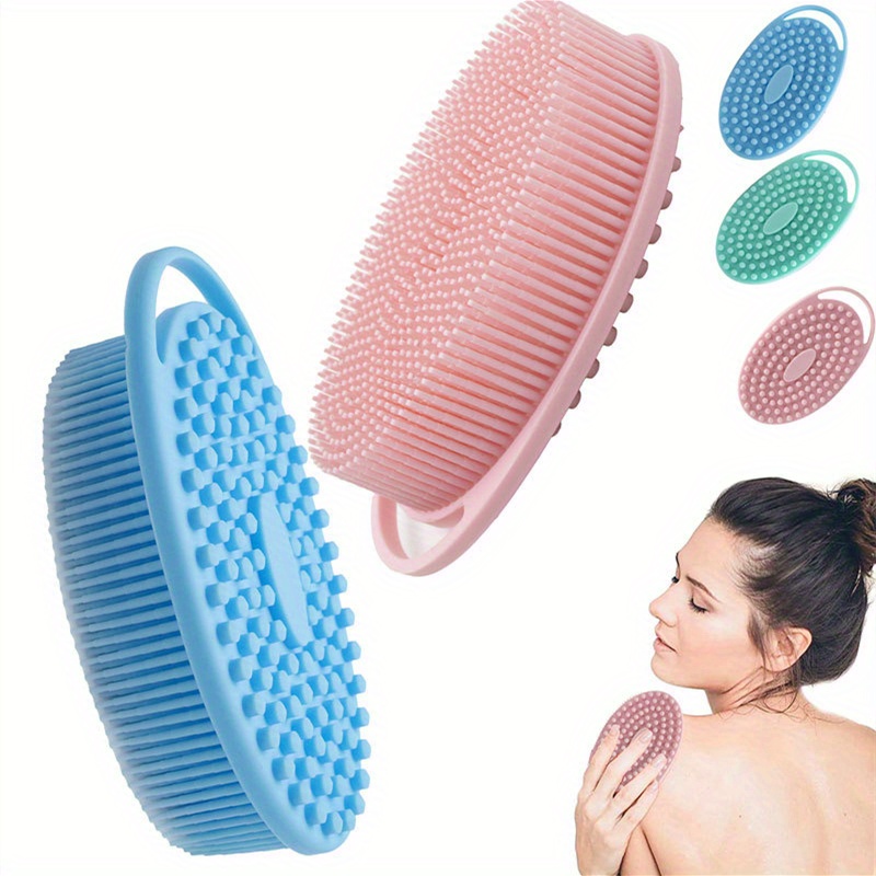 Silicone Hair Scalp Massager Brush Massaging Shampoo Brush Shower Cleaner  Bath #