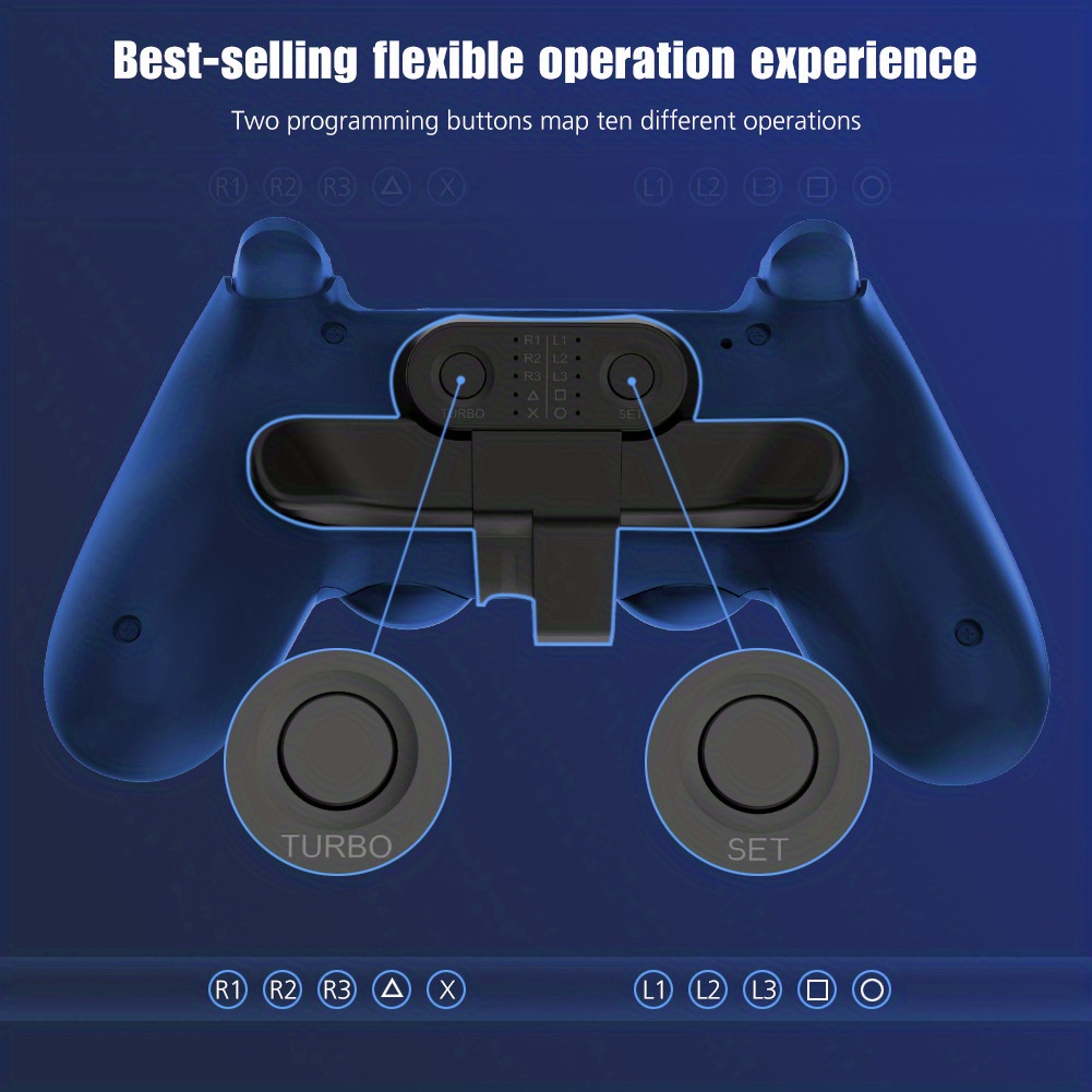 Llave Turbo para mando de PS4, mando extendido, botón trasero, accesorio  para DualShock4, palancas de Joystick, botón trasero