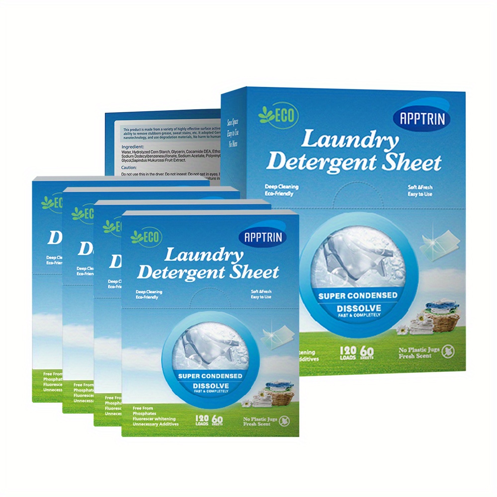  AIDEA Laundry Detergent Sheets - (60 Loads) 30 Sheets,  Eco-Friendly Laundry Detergent, No Plastic Jug, Laundry Soap Sheets, Washer  Sheets, Detergent Strips For Travel, Home Washing : Health & Household