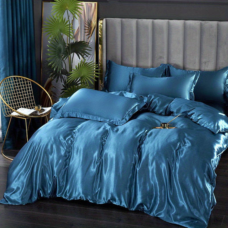 2023超人気 iyoimono AmityHome Teal Duvet Cover Set Silky Duvet