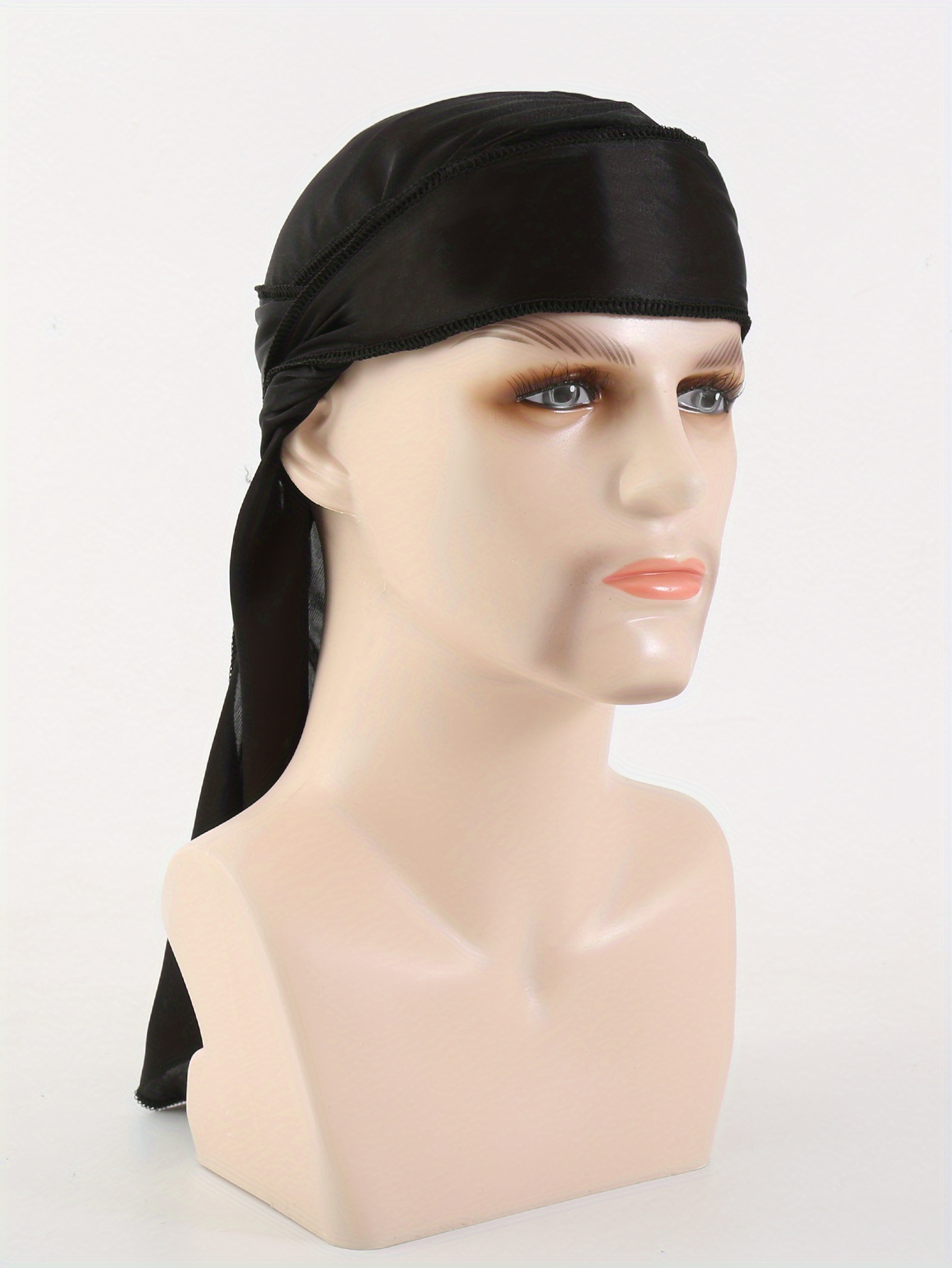 1pc Wave , Durag For Men, Pirate Hat, Long Tail Hip Hop Headwraps