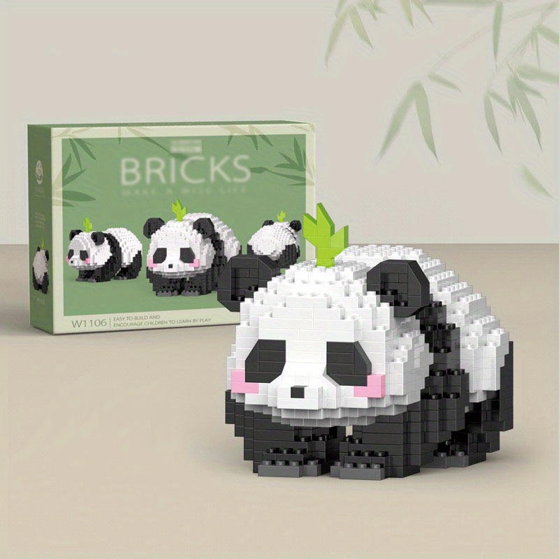 Kreative Panda Mikro Bausteine Tier niedlichen Bambus Panda Stift