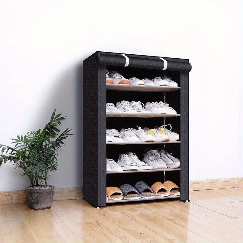 1pc Multi-layer Dustproof Shoe Rack, Simple Assembled Shoe Rack, 3-Row Shoe  Shelf, Waterproof Storage Shoe Shelf, Free Standing Shoe Cabinet, For Entr