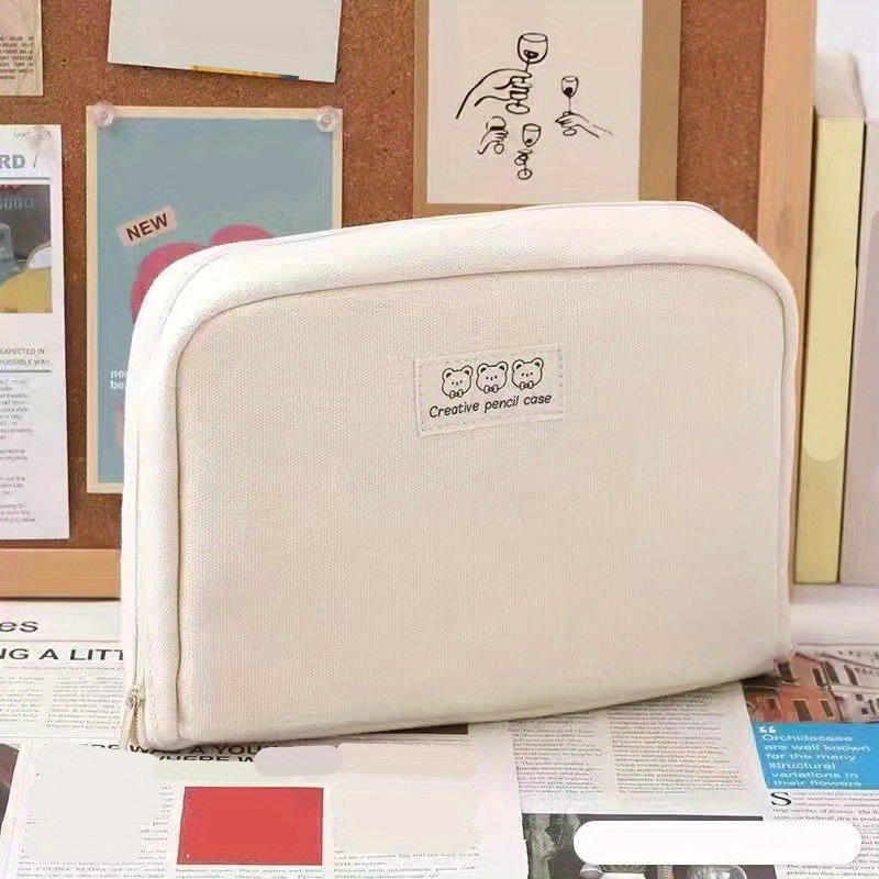 Large Capacity Pencil Case Stationery Bag Pen Case Student Temu