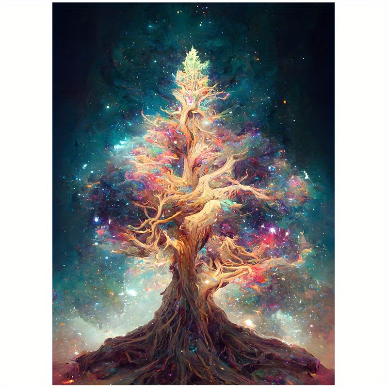 5d Artificial Diamond Art Painting Tree Large Artificial - Temu