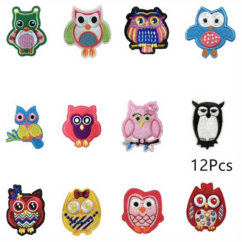 24pcs Owl Patch Clothing Embroidery Patch Sewing Patches Appliques for Clothes Sewing