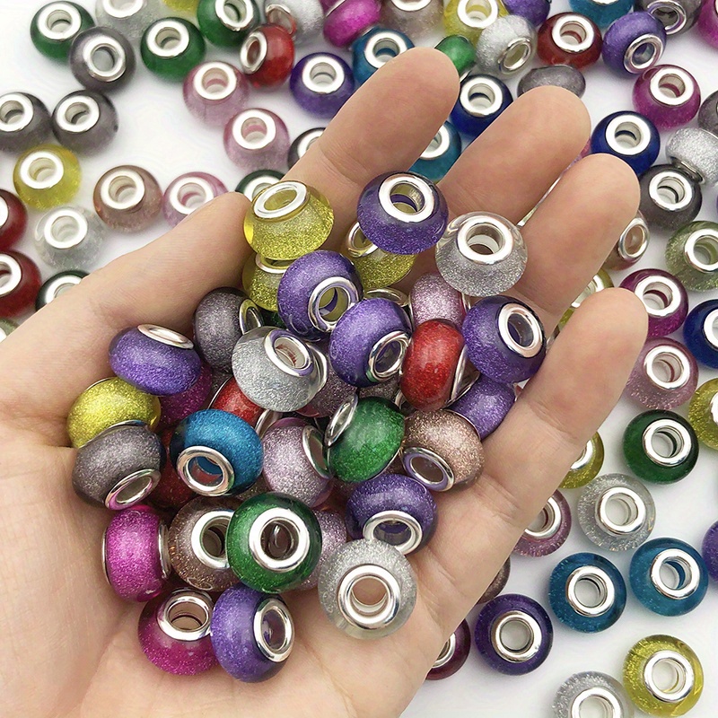 Colorful Resin Beads Assorted Large Hole Beads For Diy - Temu Portugal