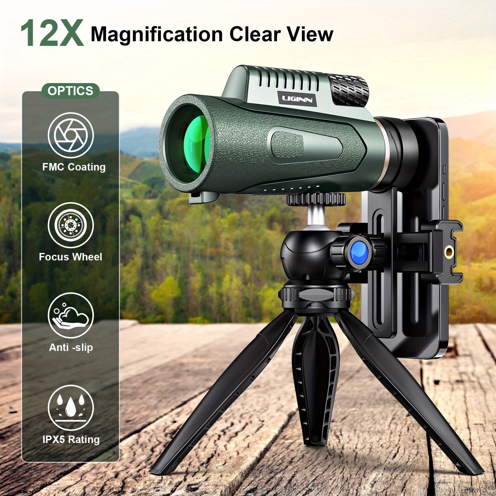 What is deals 12x50 magnification