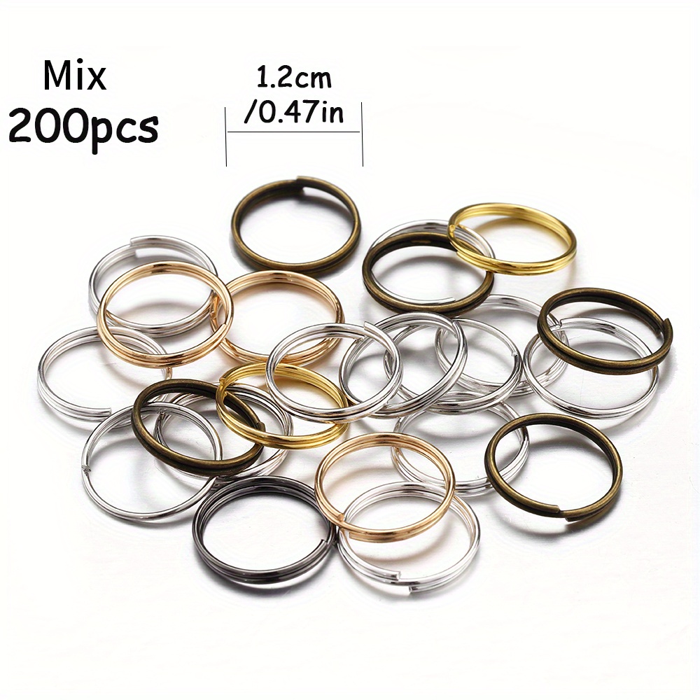 Lot Metal Double Loop Key Ring Open Jump Rings Connector - Temu