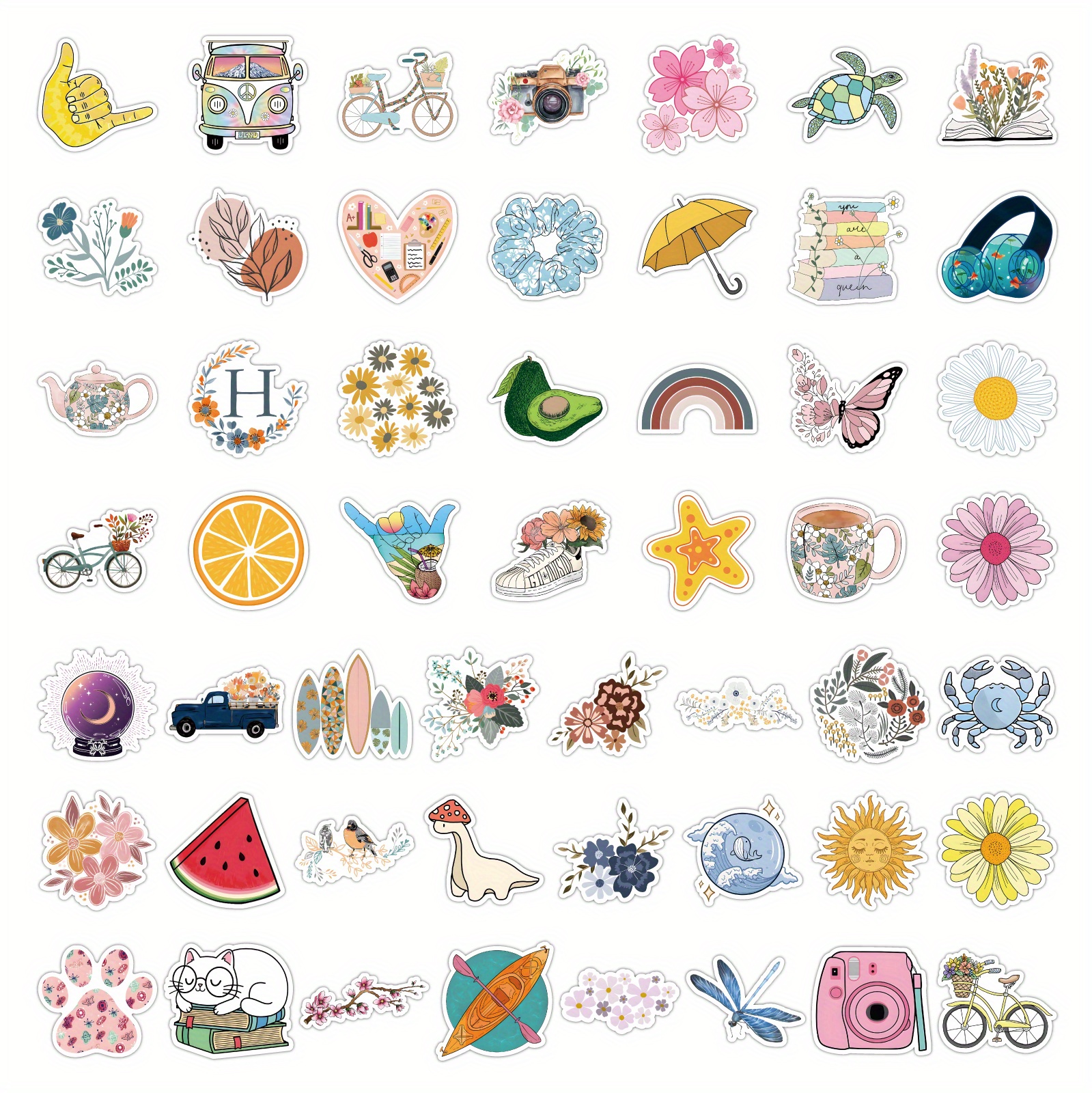 300 PCS Water Bottle Stickers for Kids Teens, Vinyl Vsco Waterproof Cute  Aesthetic Stickers