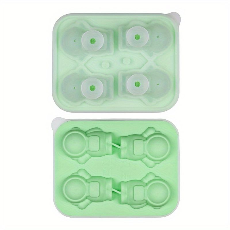 1pc Penguin Design Ice Cream Mold, Cute Green Silicone Ice Cube Mold For DIY