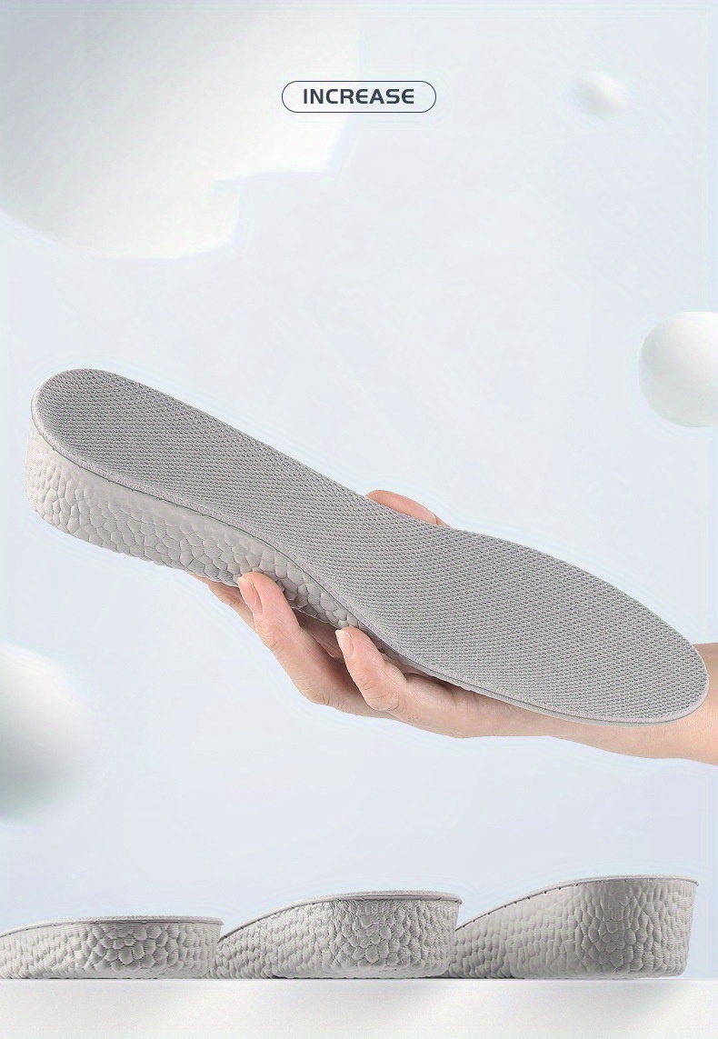 1pair Height Increasing Insoles, Invisible Unisex Female Height Increasing Insertion Pad Heel Support Height Increasing Pad