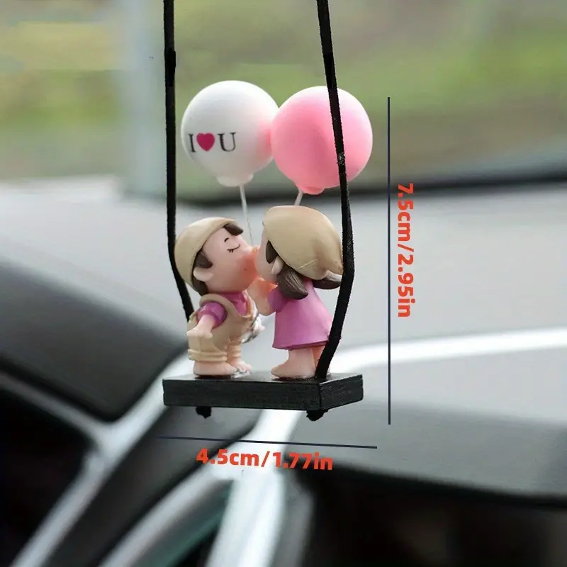 Confession Balloon Kiss Boy And Girl Car Rearview Mirror - Temu