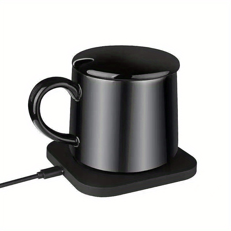 Coffee Mug Warmer & Mug Set, Beverage Cup Warmer for Desk Home Office Use,  Coffee Gifts, Electric 15 Watt, 12 OZ, AB-Grade Porcelain Cup Electric