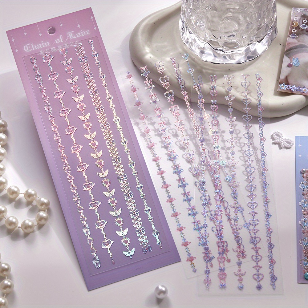 Kpop Photocard Korean Stickers Set Colorful Glitter Self Temu