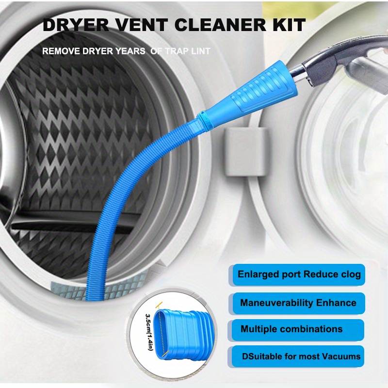 Lint Trap Cleaning Tool Attachments Dryer Vent Removal Deep Vacuum