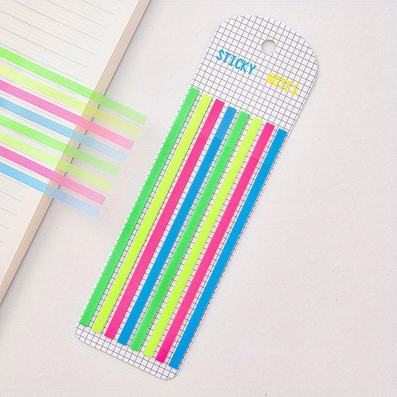 Pastel Rainbow Sticky Notes With Case - Stripes, Page Markers For Planners