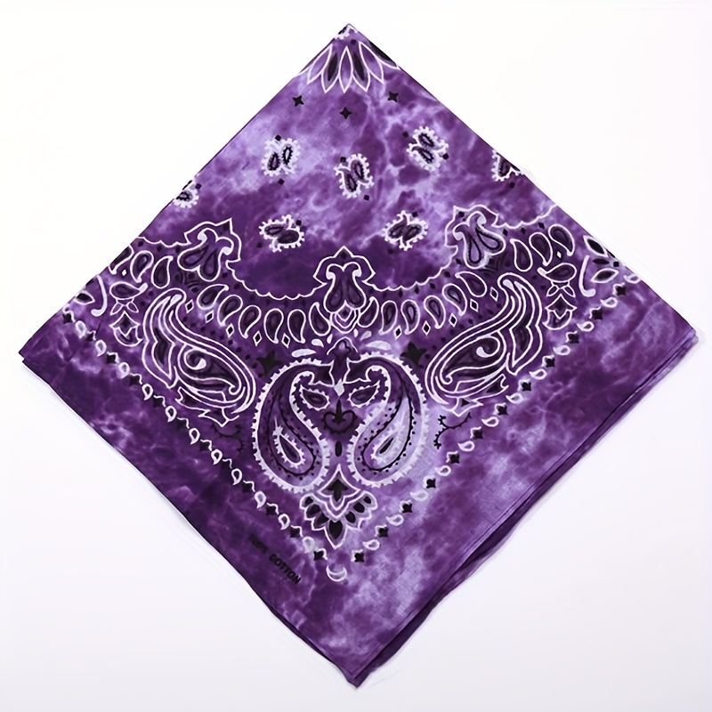 Men's And Women' Dance Multifunctional Headscarf For Riding Outdoor Paisley Square Scarf Deformation Worm Tie-dye