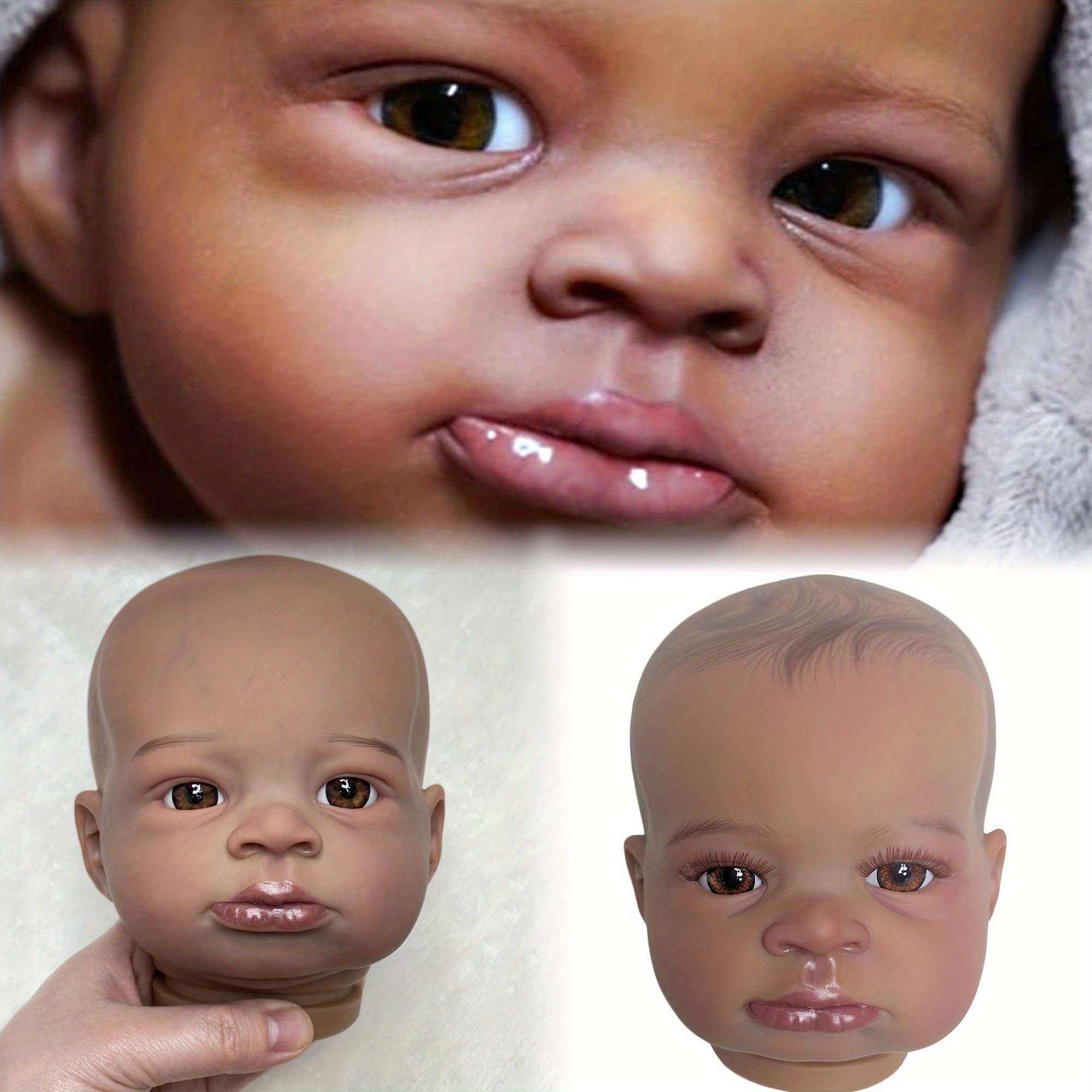 Dark Skin Lanny Reborn Doll Kits 3d Painted Unassembled Blank Kits Diy Soft  Silicone Vinyl Kit Reborn With Lifelike Painted Hair Doll For Family's Gift  - Temu