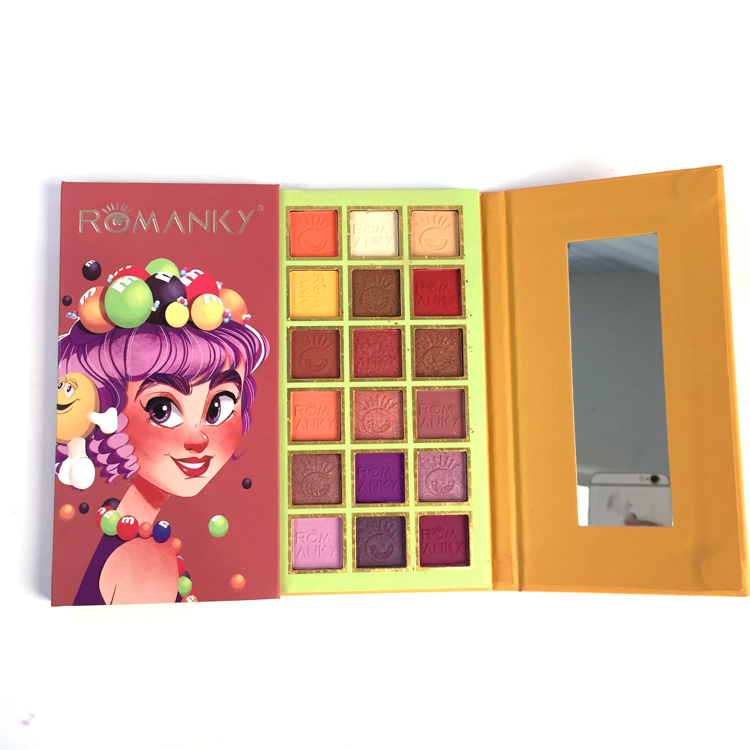 36 Colors Eyeshadow Palette, Matte Sequin Pearly Finish, Delicate Texture Eyeshadow  Makeup, Cartoon Anime Girl Printed - Temu