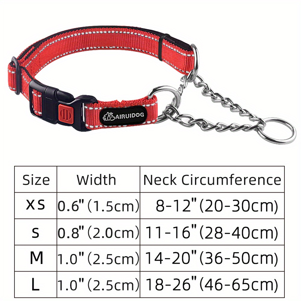 Heavy duty Dog Collar: Stainless Steel Chain Martingale W/ - Temu Canada