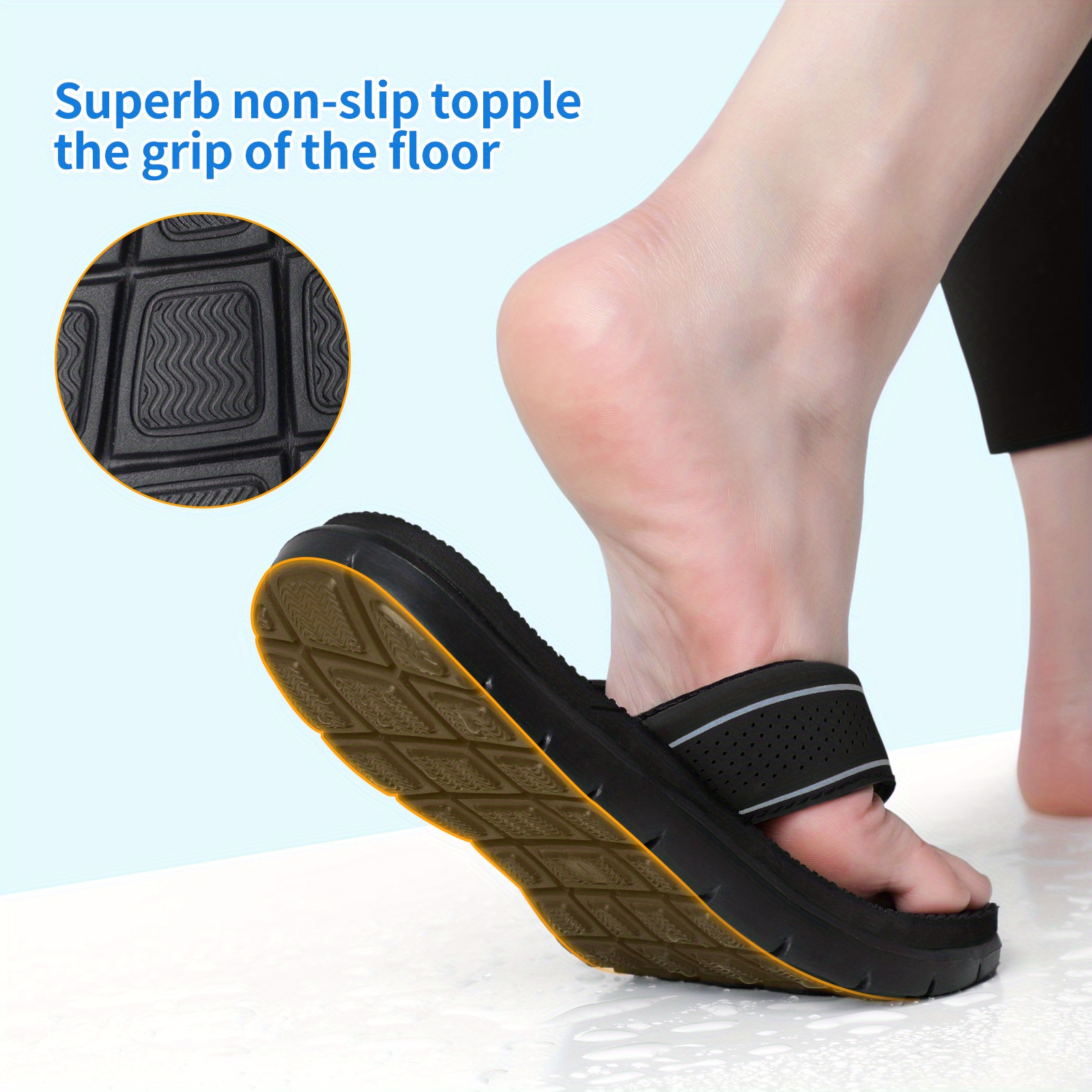stq youngsterss flip flops non slip comfortable eva beach sandals with black strap ideal for summer activities Product details 8