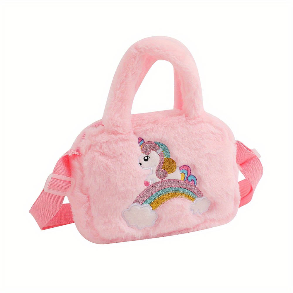 Cute Cartoon Plush Shoulder Bag Kawaii Unicorn Handbag Stuffed Push Toy  Children Girls Crossbody Bag Gift Kids Toy Bag - AliExpress