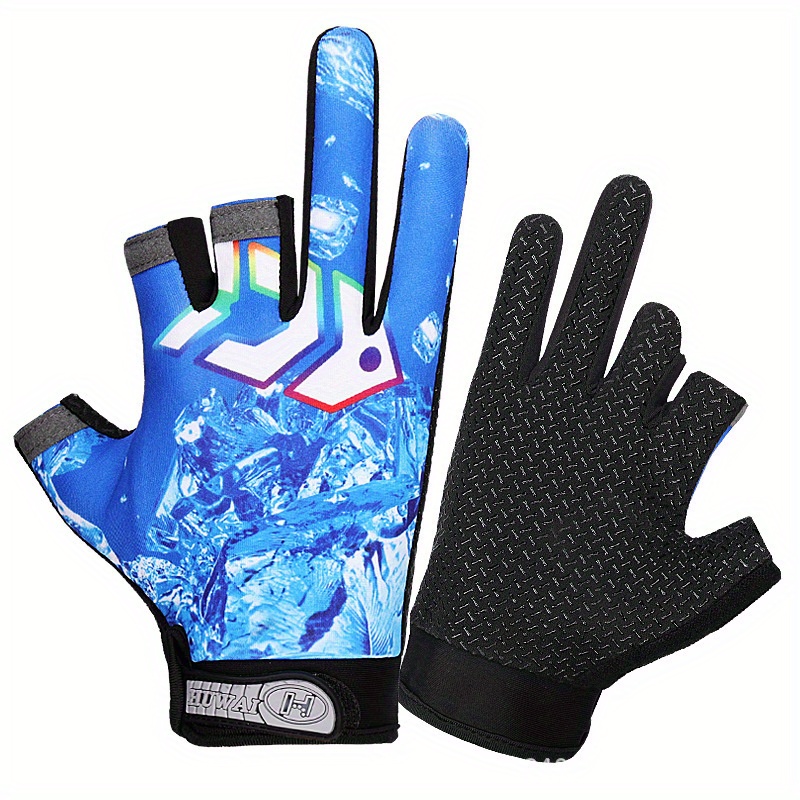 Generic (Red)Fishing Gloves New Summer Waterproof Cut Proof Non-slip Gloves  Men Three-finger Fishing H SCO