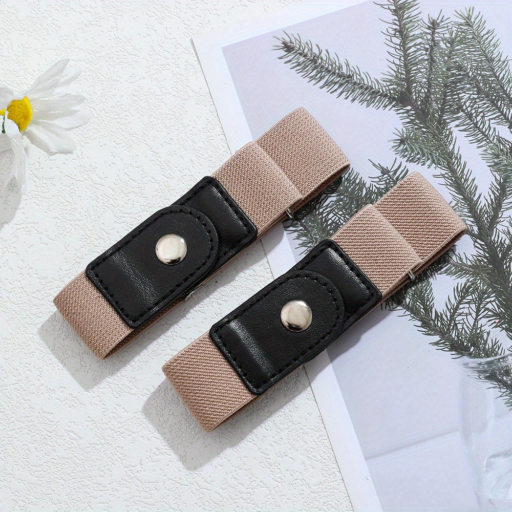 No Buckle Elastic Belt Stretch Adjustable Invisible Belt