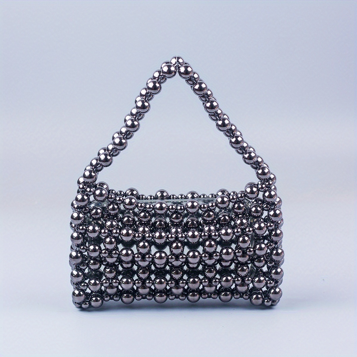 Grey Beading Evening Bags