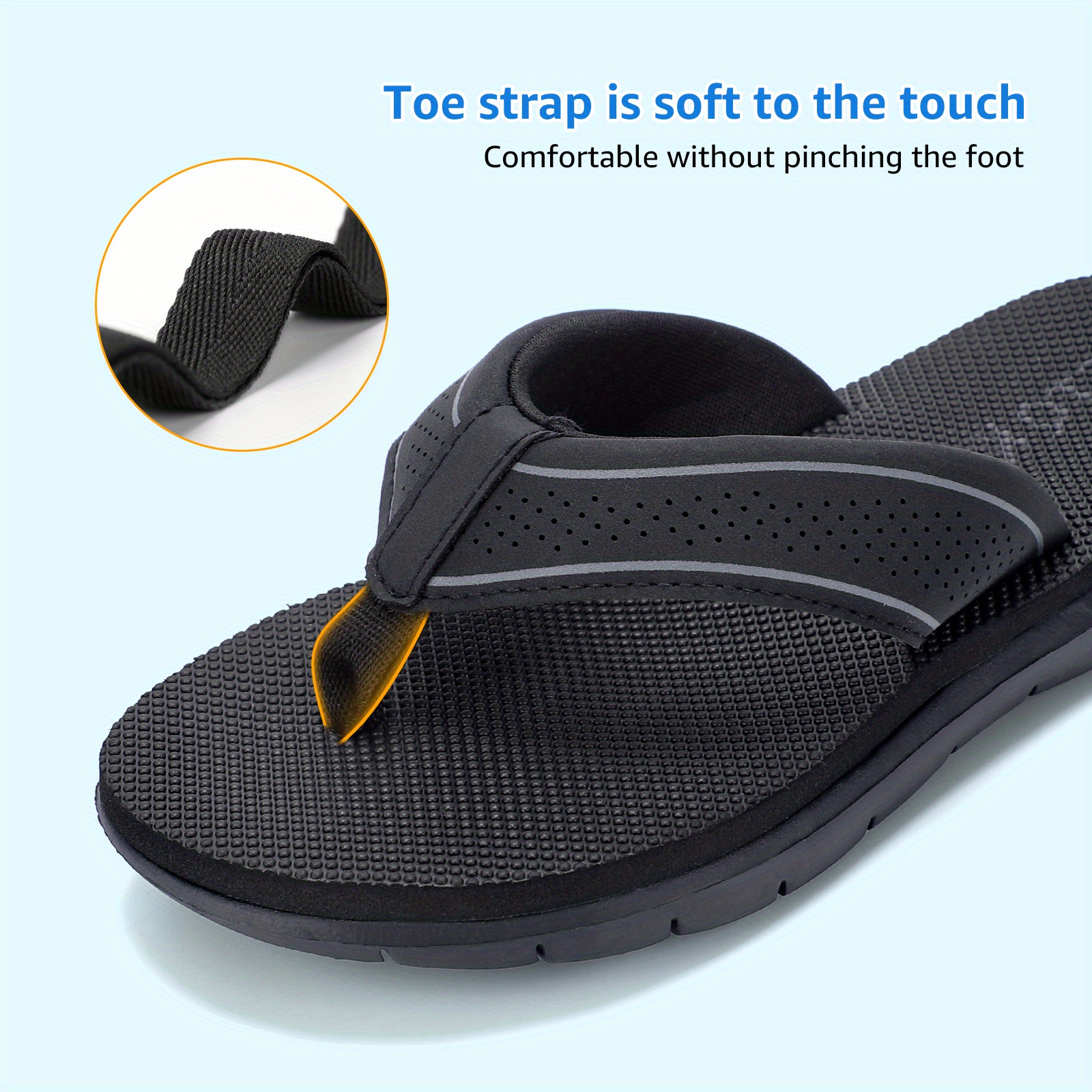stq youngsterss flip flops non slip comfortable eva beach sandals with black strap ideal for summer activities Product details 5