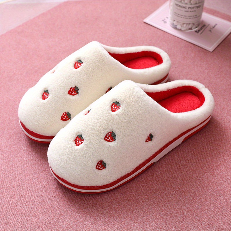 Kawaii Open Toe Slippers Women's Cute Strawberry