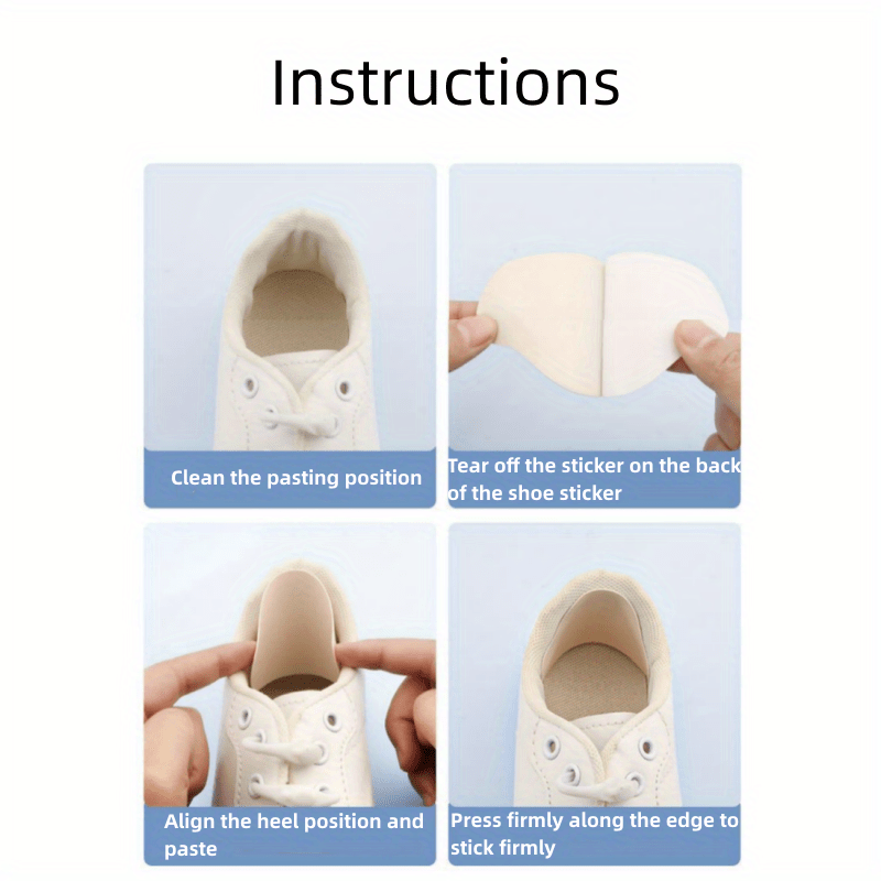 4pcs Heel Wear-resistant Hole Lining Repair Subsidy, Self-Adhesive Microfiber Sneaker Heel Repair Shoe Stickers, Drop-Resistant Self-Adhesive Heel Stickers, High Heel Lining Wear-Resistant Anti-Scratch Stickers