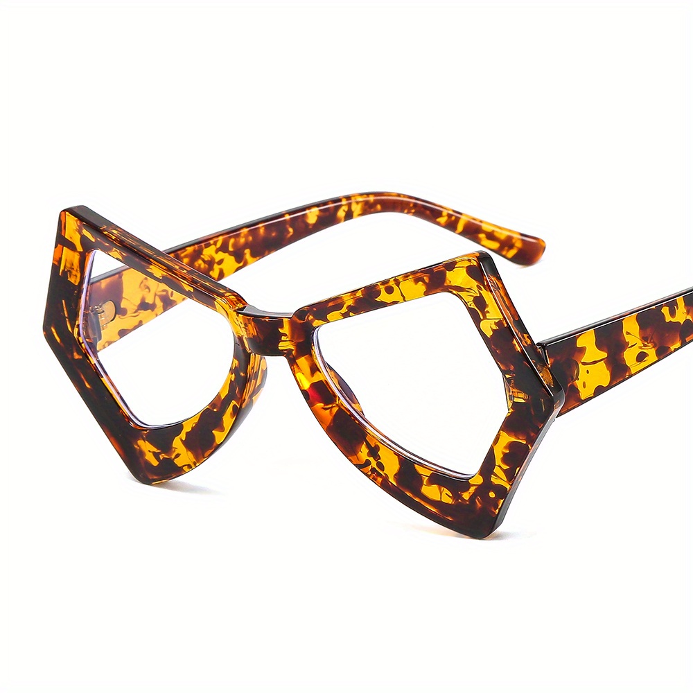 Y2K Polygon Cat Eye Eyeglass Frame Light Blocking Glasses