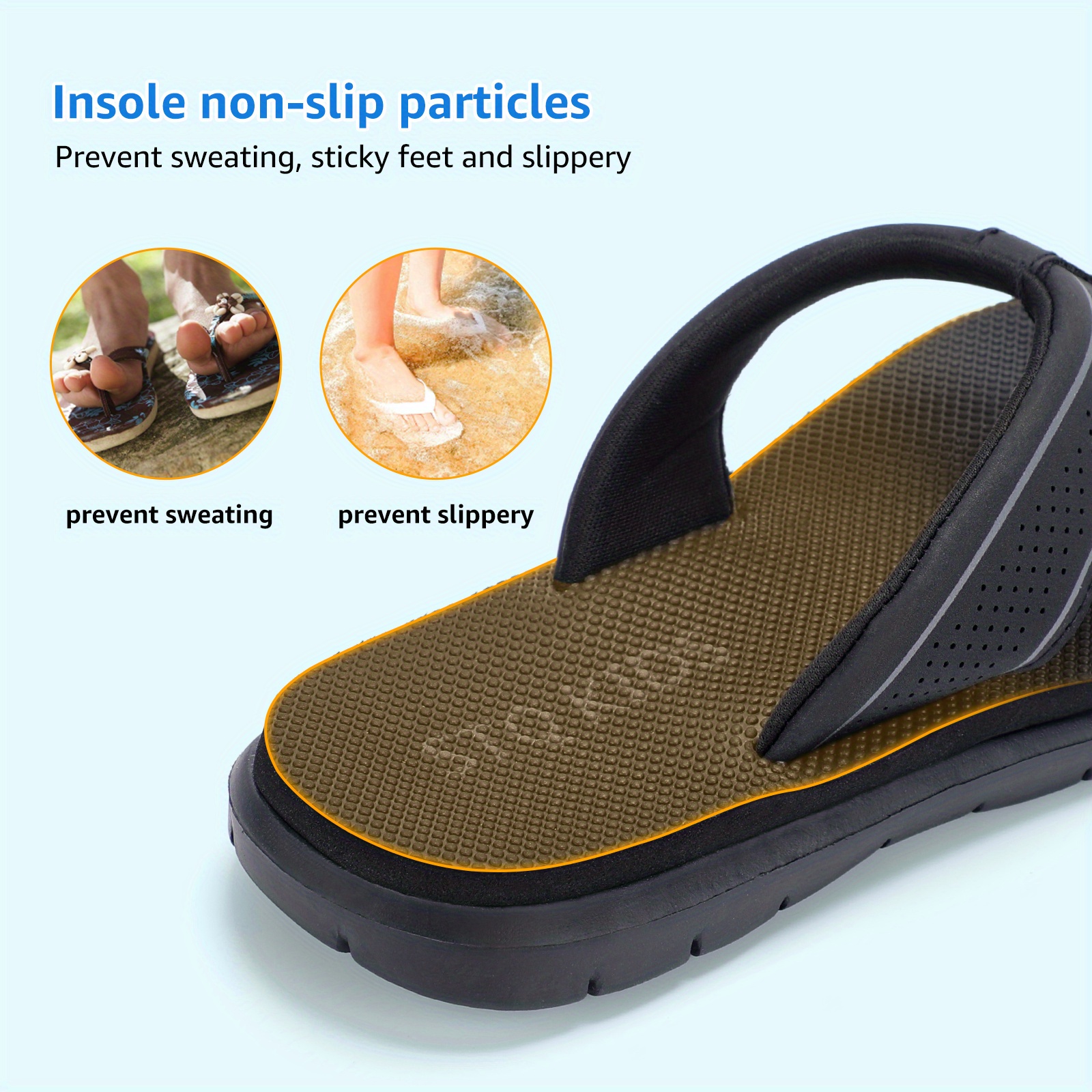 stq youngsterss flip flops non slip comfortable eva beach sandals with black strap ideal for summer activities Product details 7