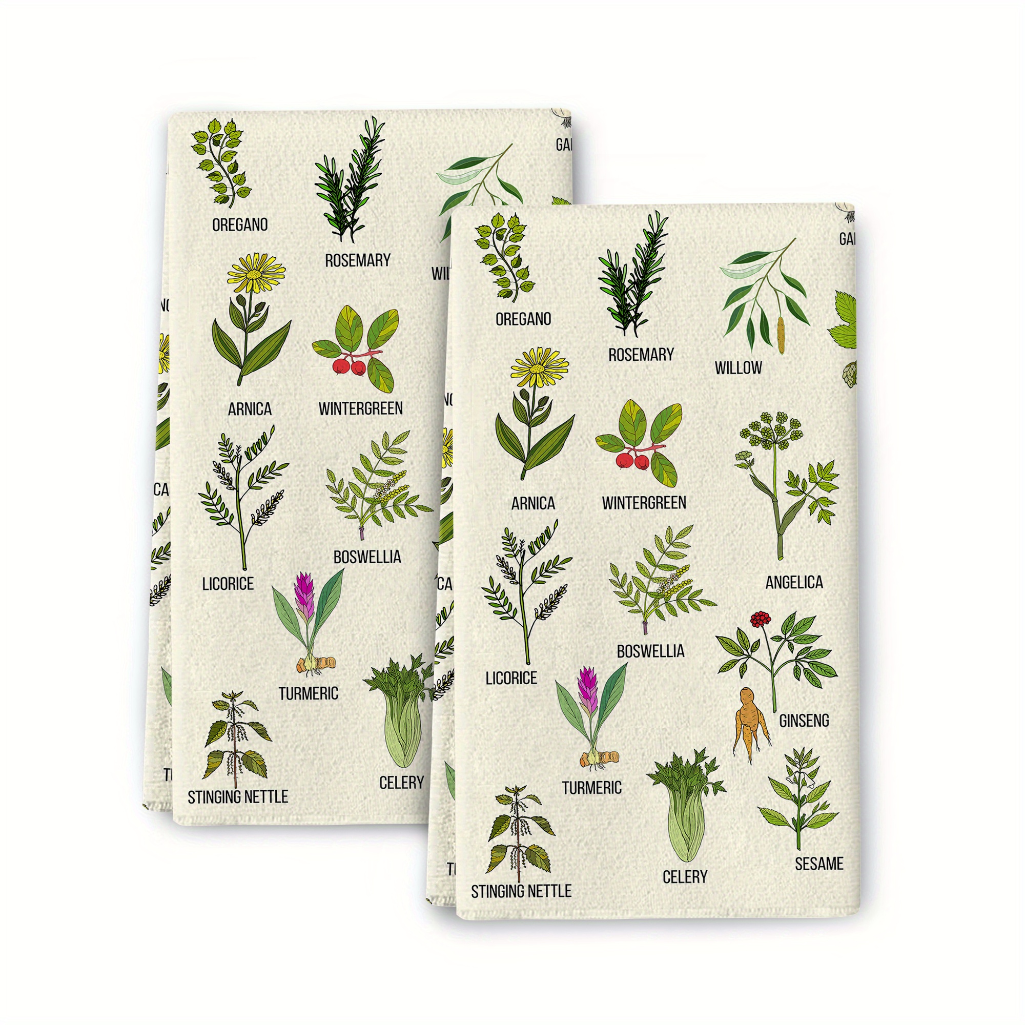 Hand Towels, Colored Herb Spice Dishcloth, Modern Kitchen Towels
