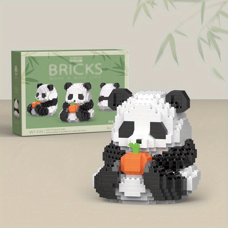 Niedliche Panda-Baustein-Sets, Mini-Panda-Tierziegel, Modell STEM